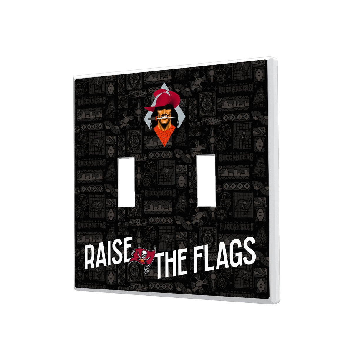 Tampa Bay Buccaneers 2024 Illustrated Limited Edition Hidden-Screw Light Switch Plate 3