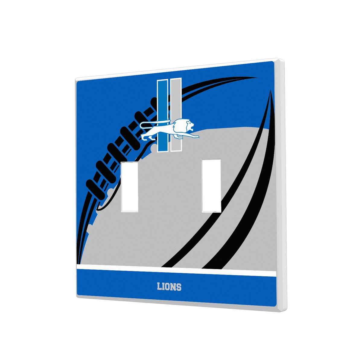 Detroit Lions Retro Passtime Hidden-Screw Light Switch Plate 3