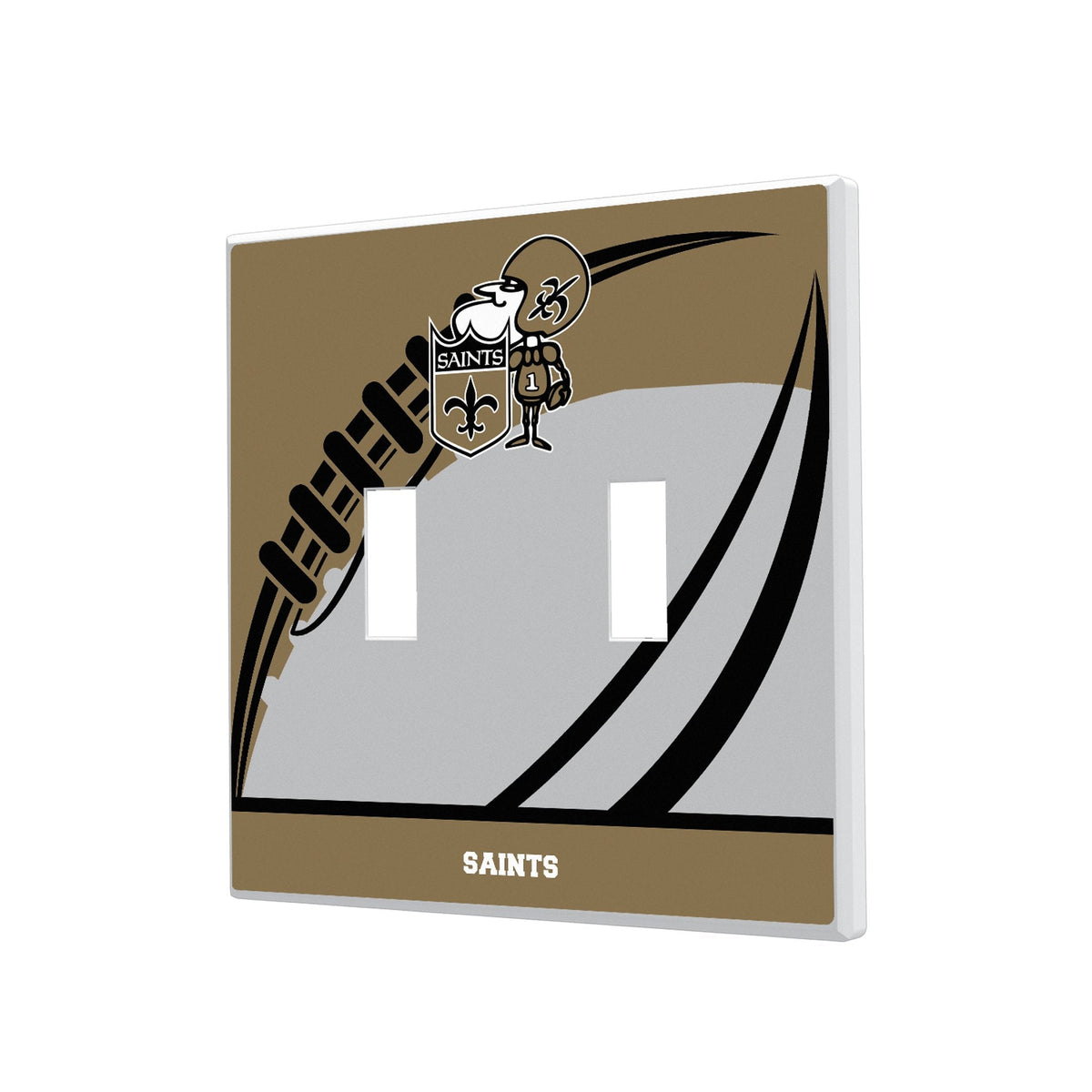 New Orleans Saints Historic Collection Passtime Hidden-Screw Light Switch Plate 3