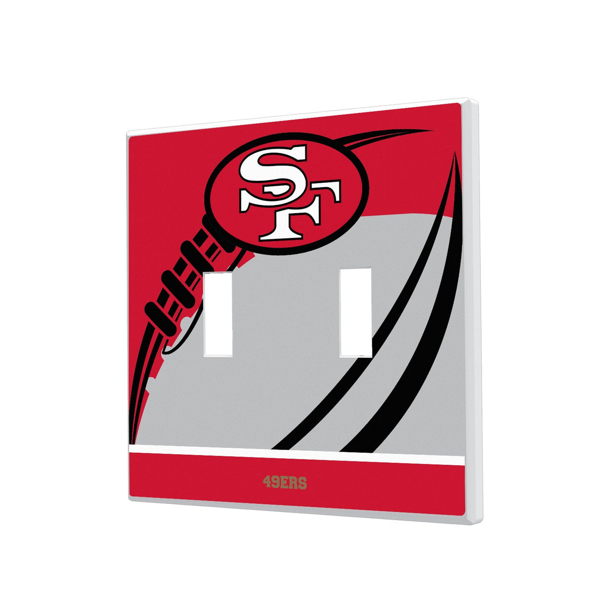 San Francisco 49ers Historic Collection Passtime Hidden-Screw Light Switch Plate 3
