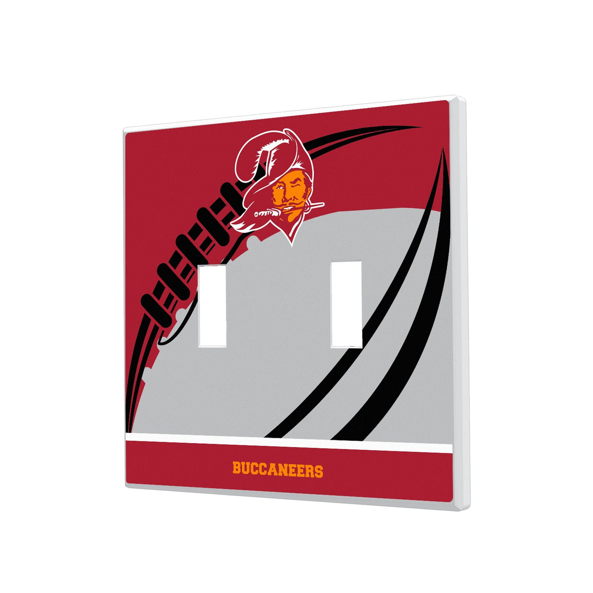 Tampa Bay Buccaneers Historic Collection Passtime Hidden-Screw Light Switch Plate 3