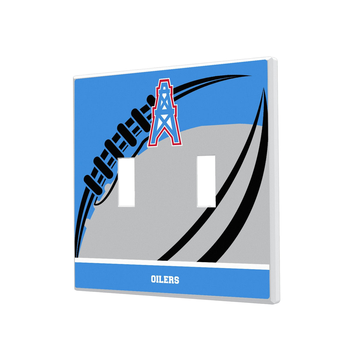 Houston Oilers Historic Collection Passtime Hidden-Screw Light Switch Plate 3