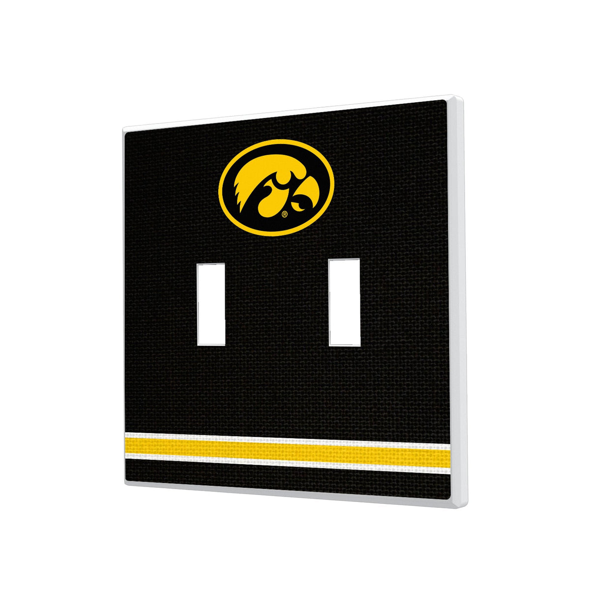 University of Iowa Hawkeyes Stripe Hidden-Screw Light Switch Plate 3