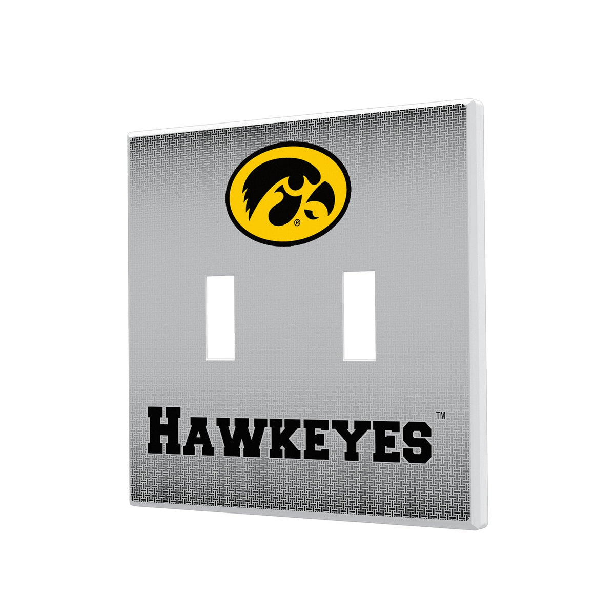 University of Iowa Hawkeyes Linen Hidden-Screw Light Switch Plate 3