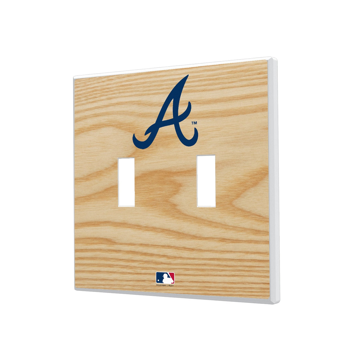 Atlanta Braves Baseball Bat Hidden-Screw Light Switch Plate 3