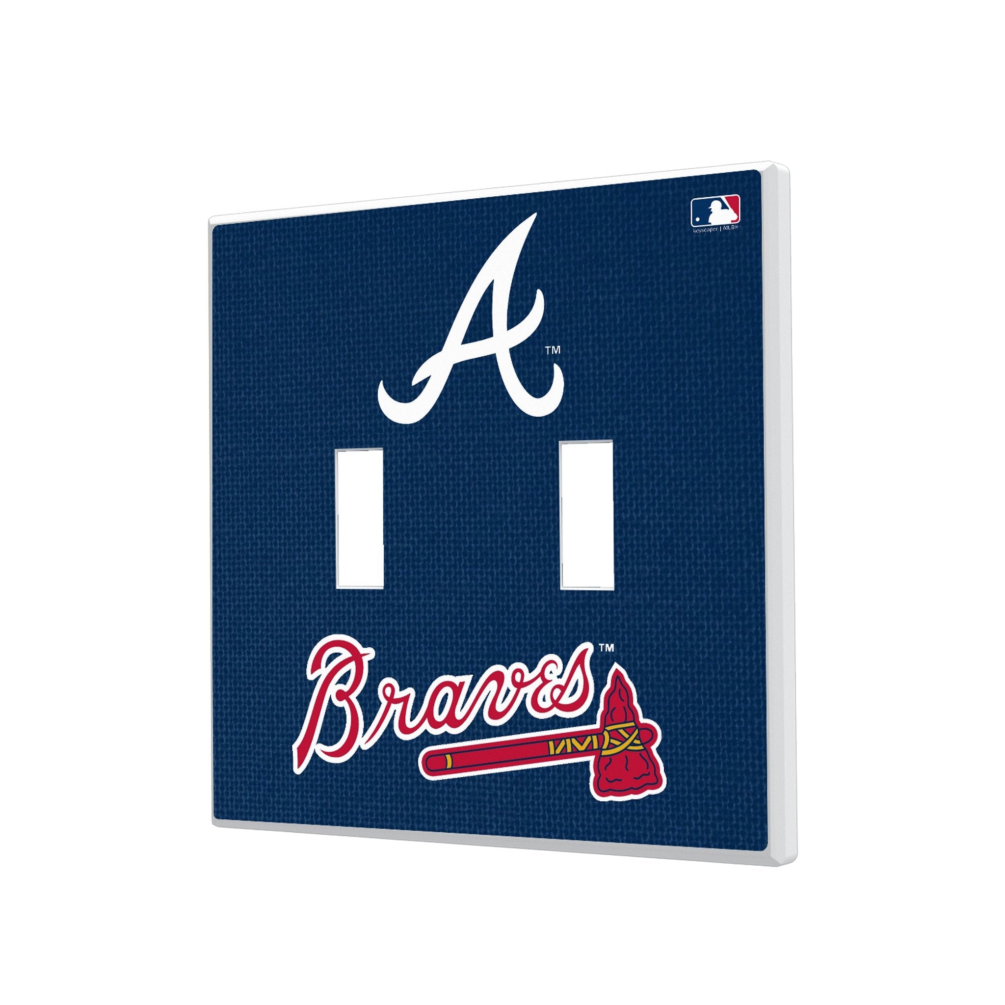 Atlanta Braves Solid Hidden-Screw Light Switch Plate 3