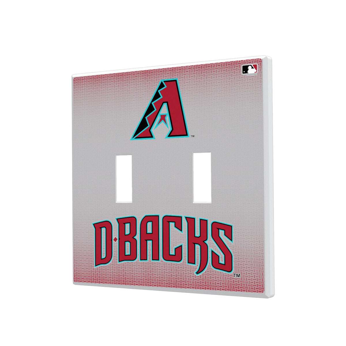 Arizona Diamondbacks Linen Hidden-Screw Light Switch Plate 3