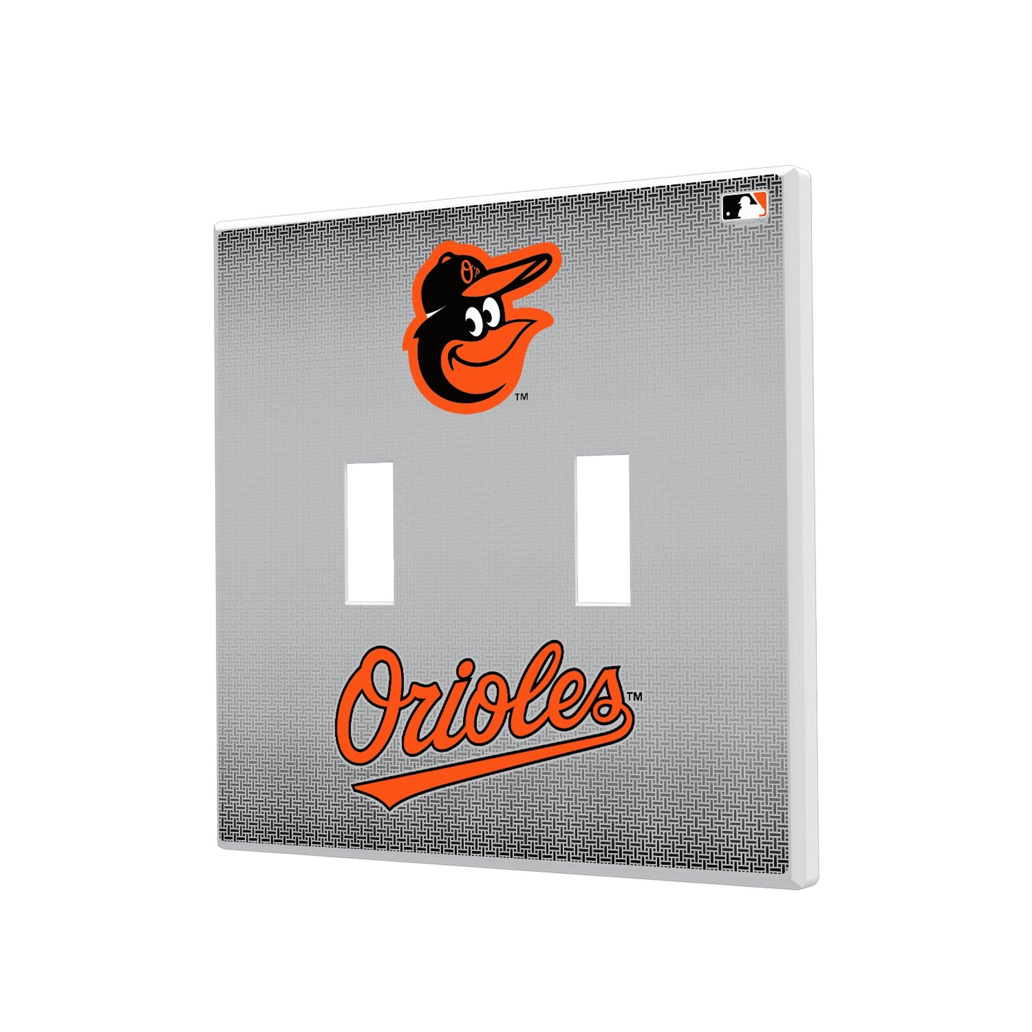 Baltimore Orioles Linen Hidden-Screw Light Switch Plate 3