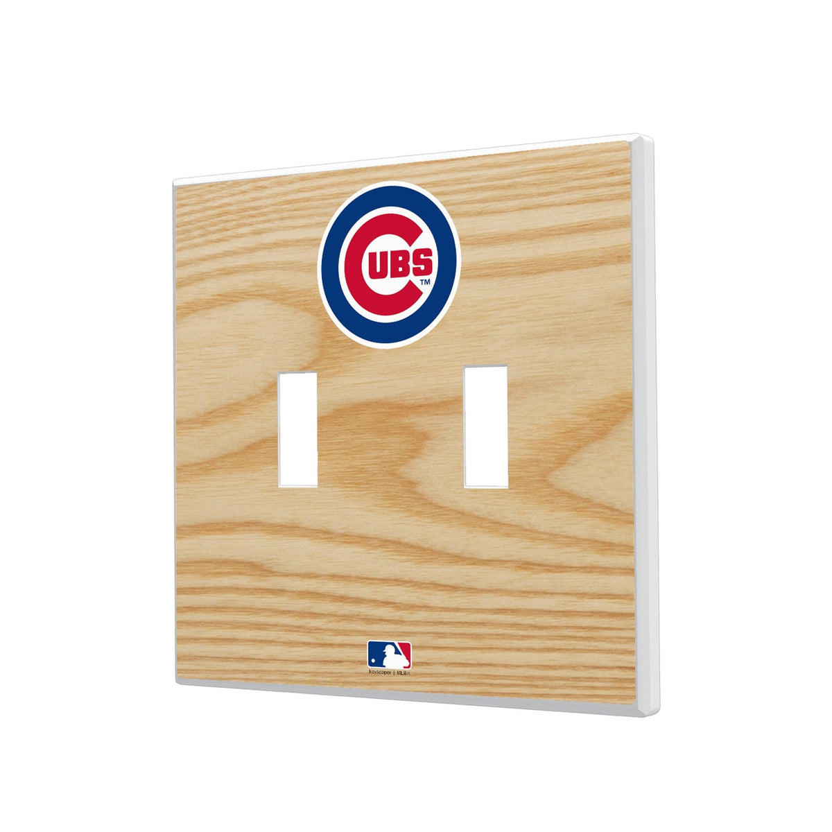 Chicago Cubs Baseball Bat Hidden-Screw Light Switch Plate 3