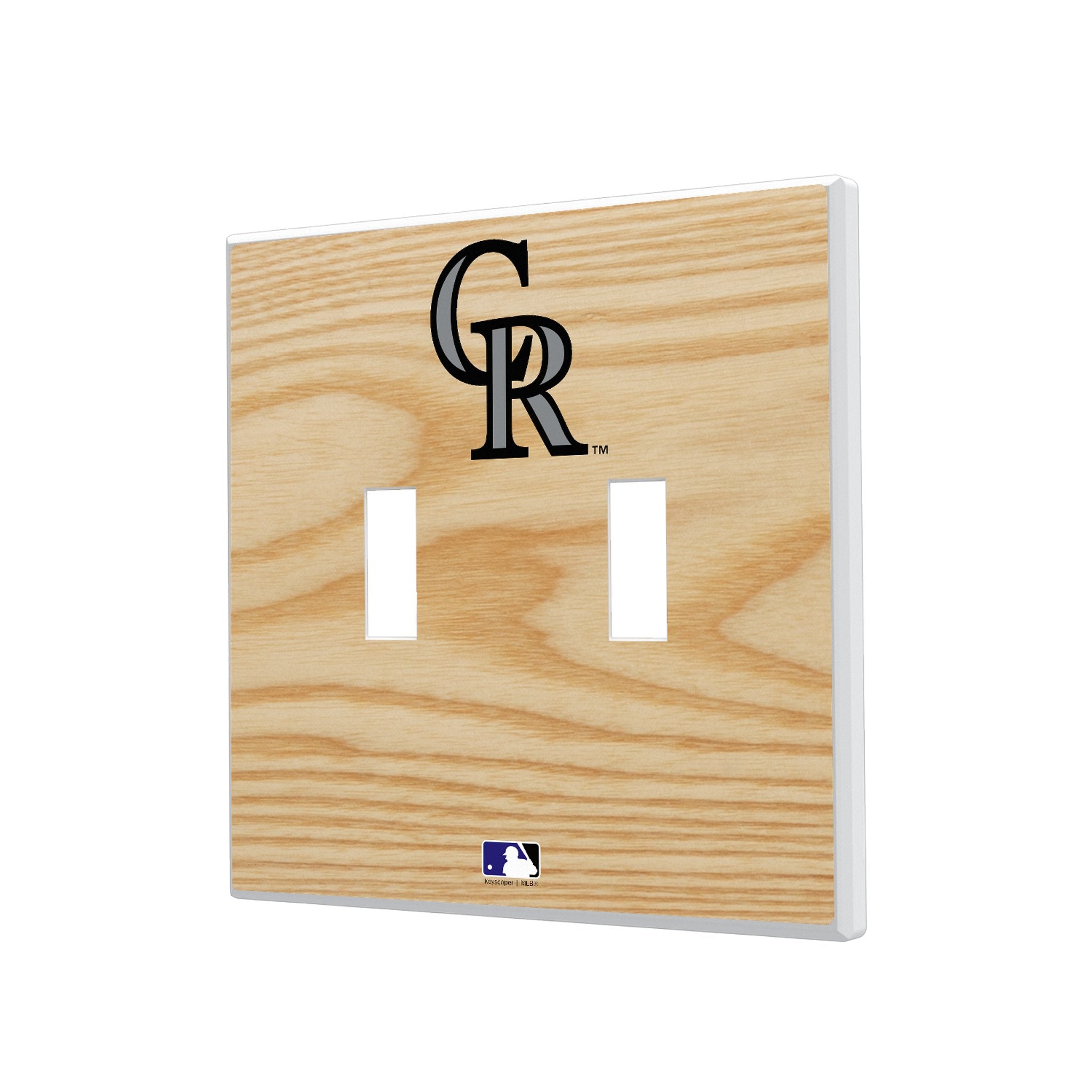Colorado Rockies Baseball Bat Hidden-Screw Light Switch Plate 3