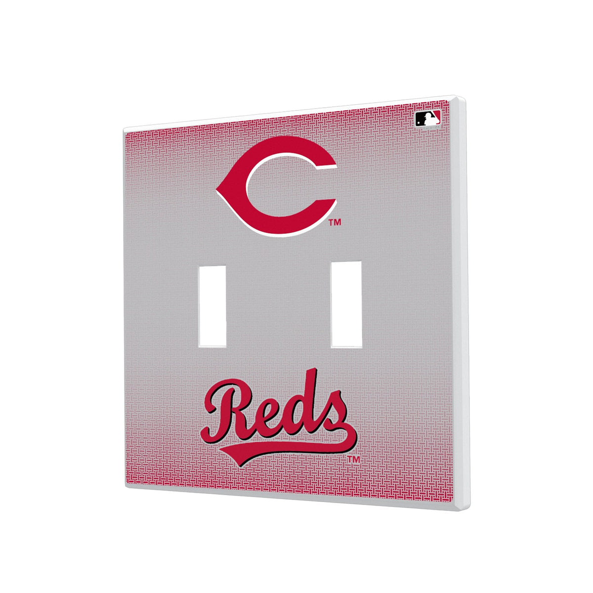 Cincinnati Reds Linen Hidden-Screw Light Switch Plate 3