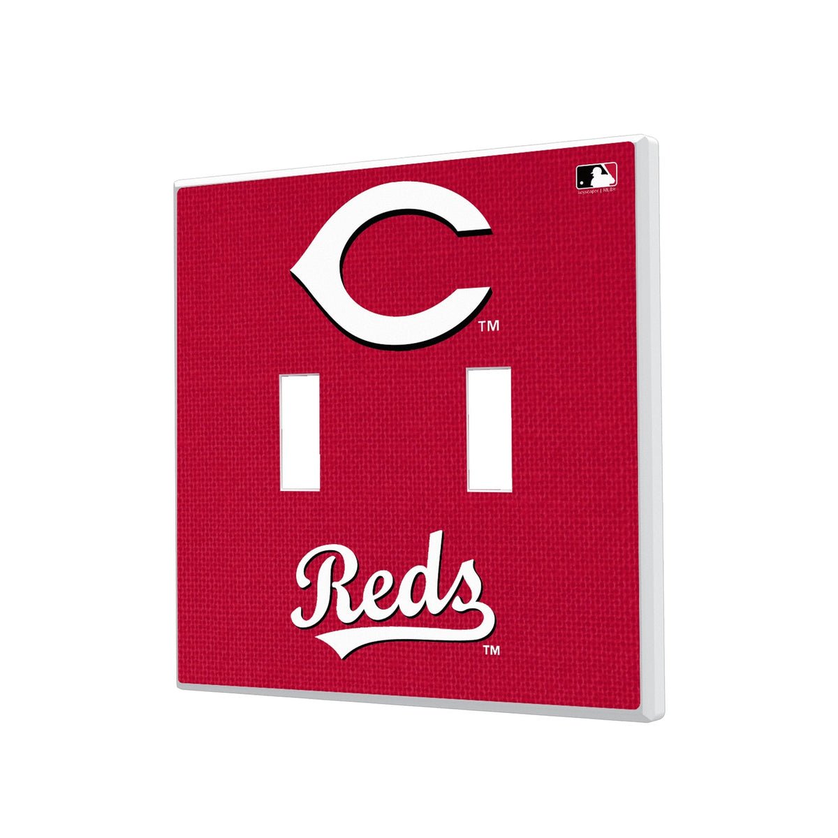 Cincinnati Reds Solid Hidden-Screw Light Switch Plate 3
