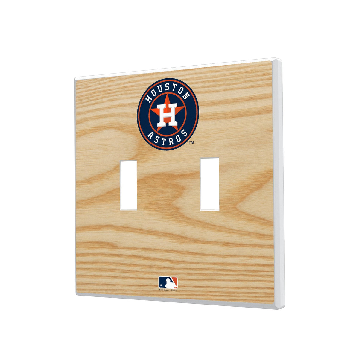 Houston Astros Baseball Bat Hidden-Screw Light Switch Plate 3