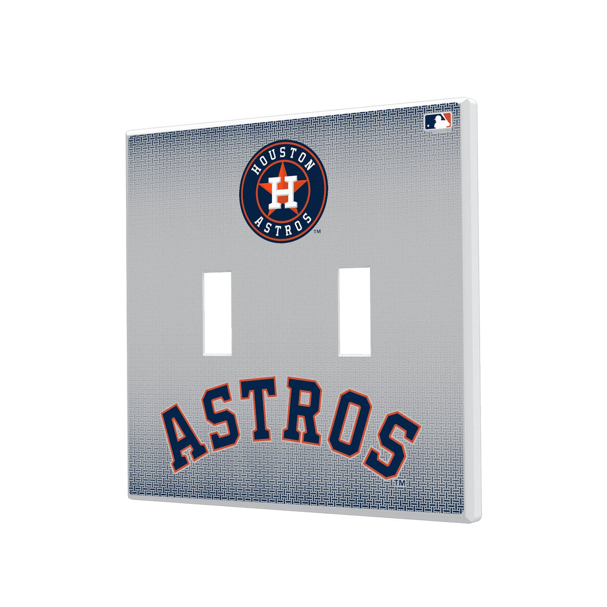 Houston Astros Linen Hidden-Screw Light Switch Plate 3