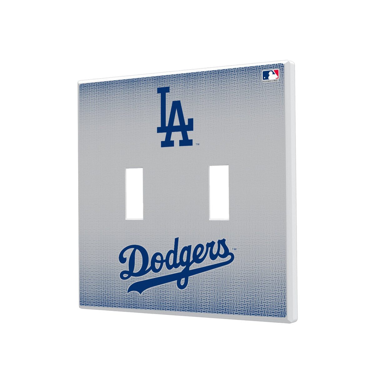 LA Dodgers Linen Hidden-Screw Light Switch Plate 3