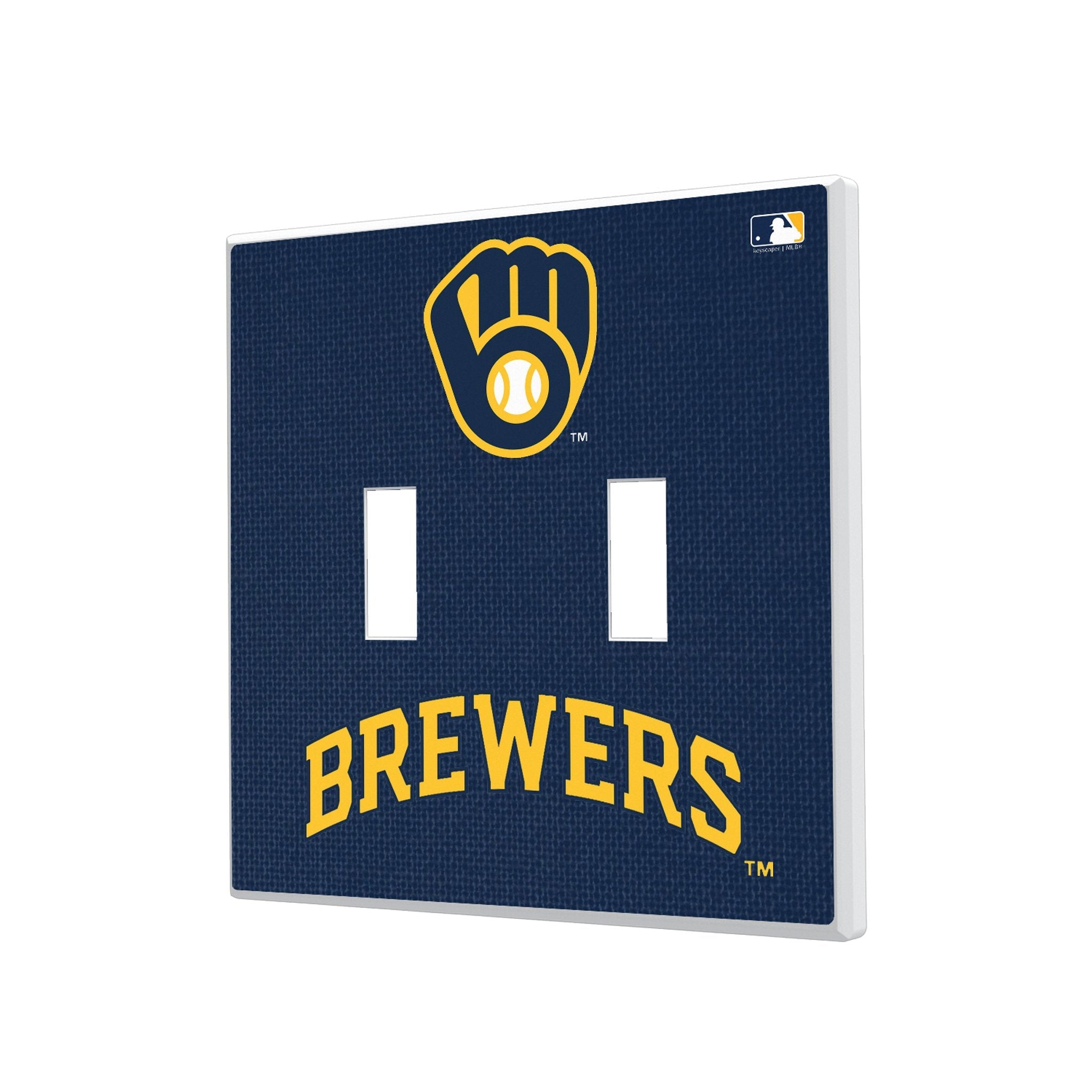 Milwaukee Brewers Solid Hidden-Screw Light Switch Plate 3