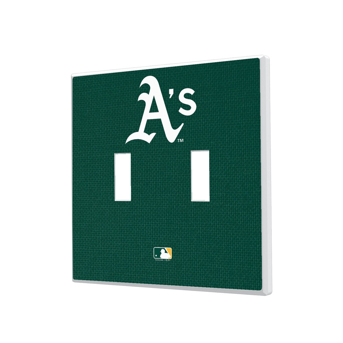 Oakland Athletics Solid Hidden-Screw Light Switch Plate 1