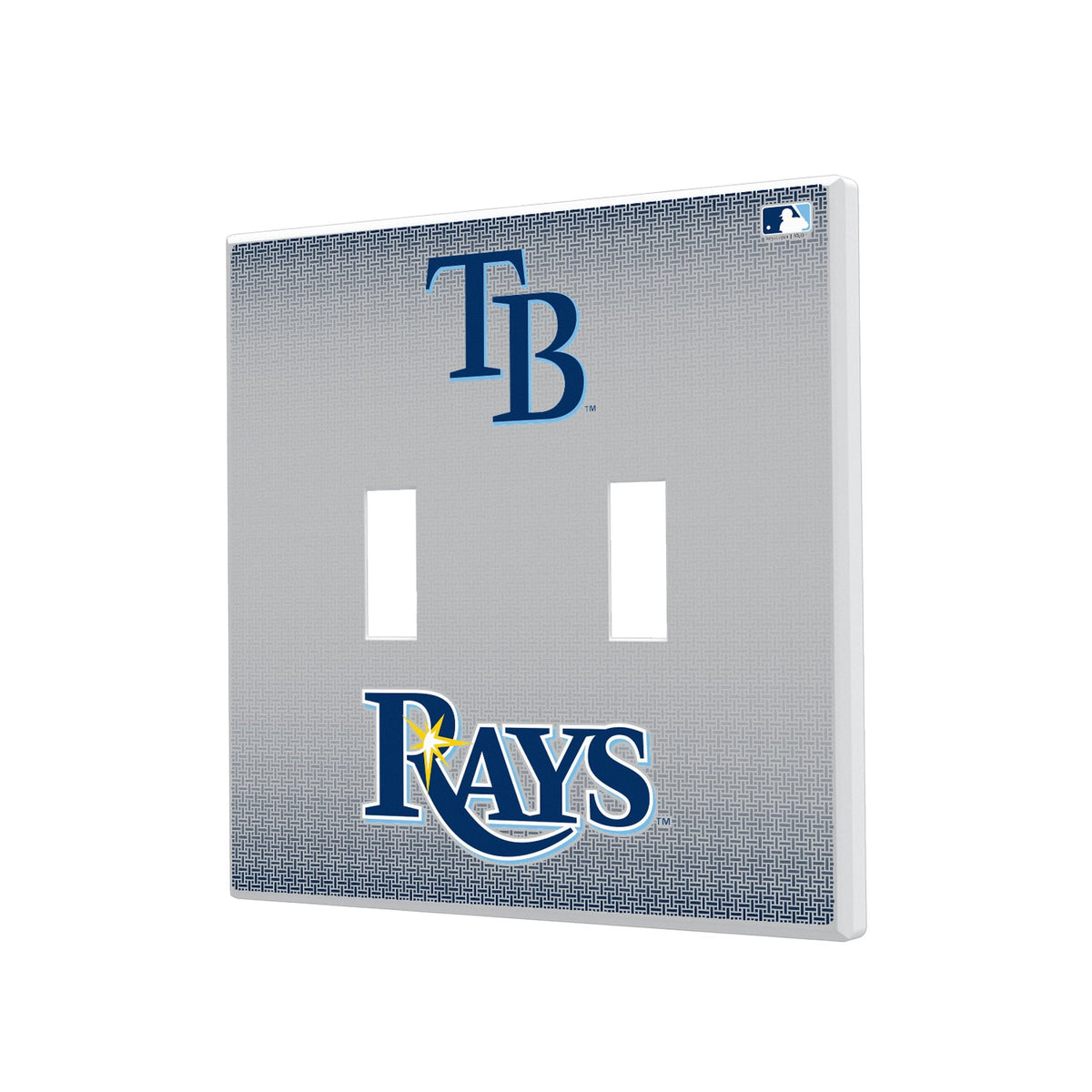 Tampa Bay Rays Linen Hidden-Screw Light Switch Plate 3