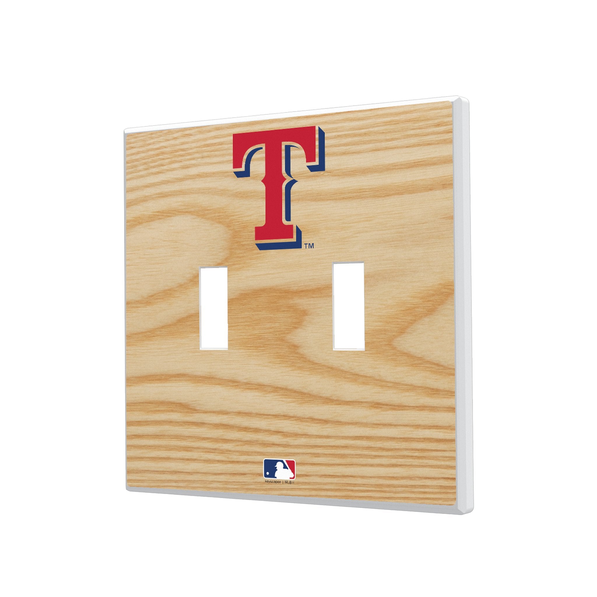 Texas Rangers Baseball Bat Hidden-Screw Light Switch Plate