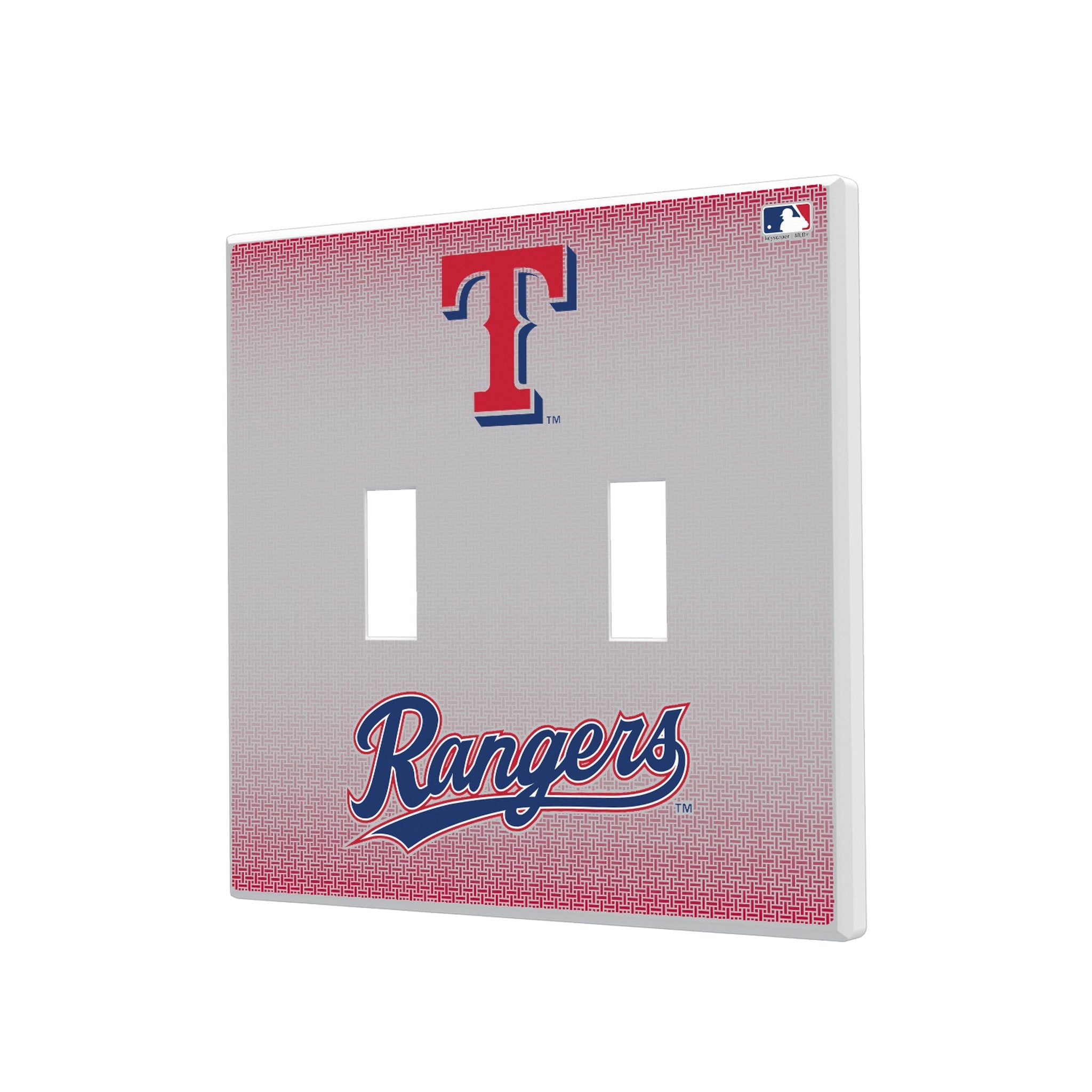 Texas Rangers Linen Hidden-Screw Light Switch Plate 3