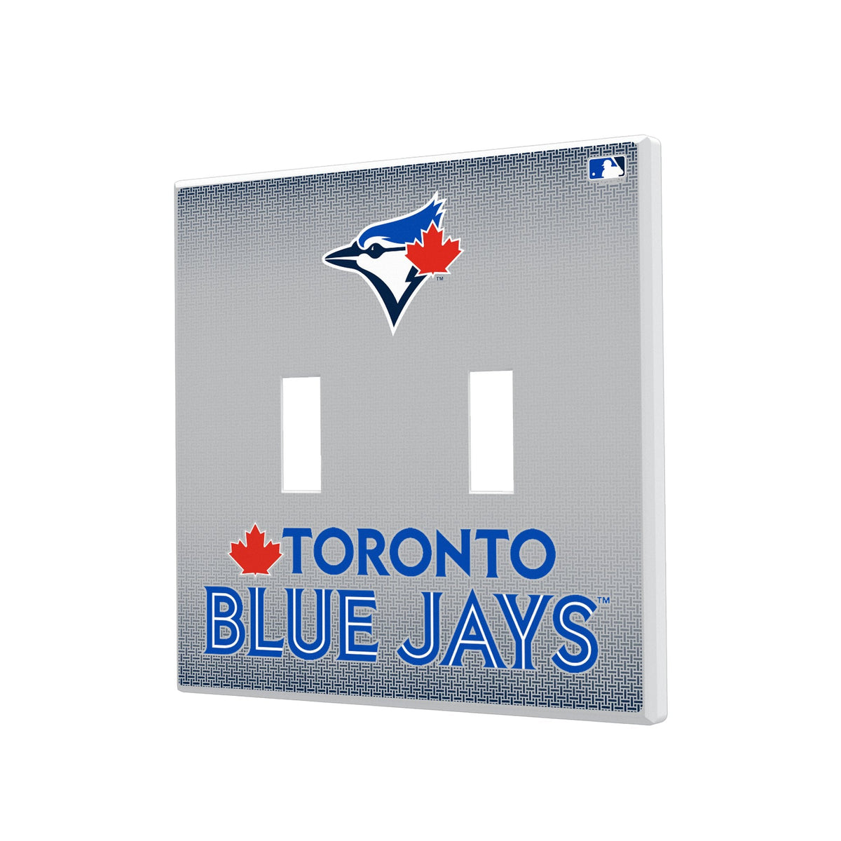 Toronto Blue Jays Linen Hidden-Screw Light Switch Plate 3