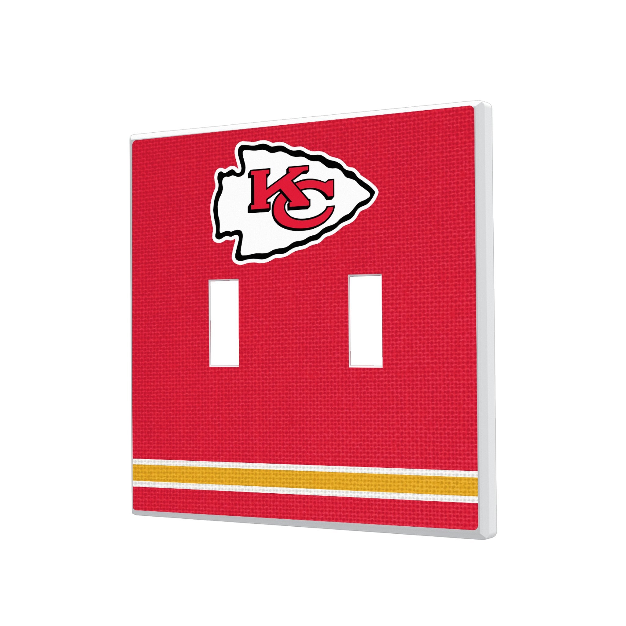 Kansas City Chiefs Stripe Hidden-Screw Light Switch Plate 3