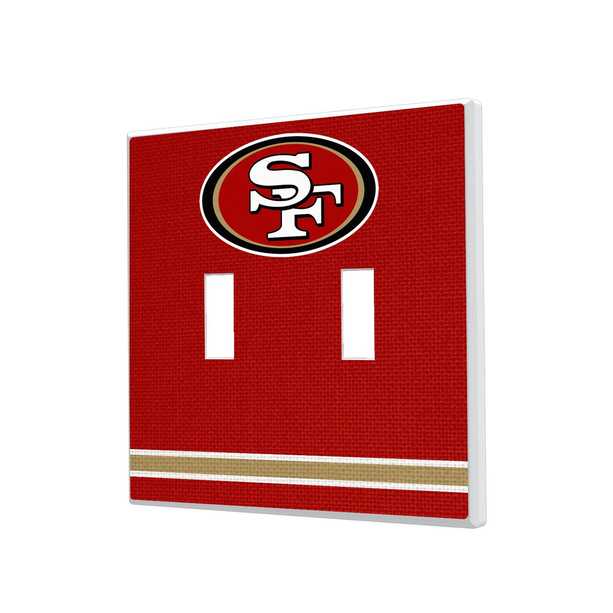 San Francisco 49ers Stripe Hidden-Screw Light Switch Plate 3