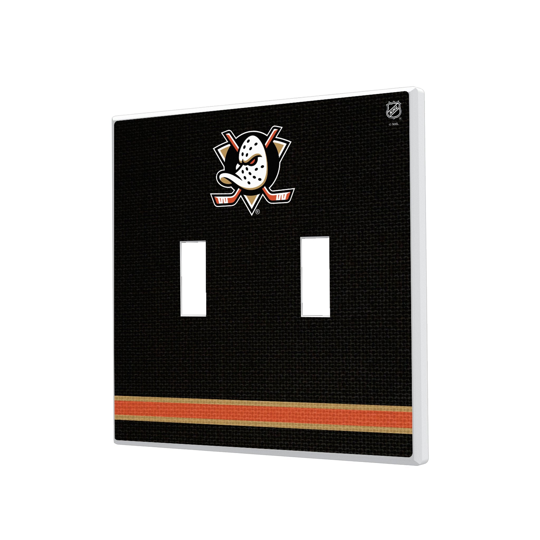 Anaheim Ducks Stripe Hidden-Screw Light Switch Plate 3