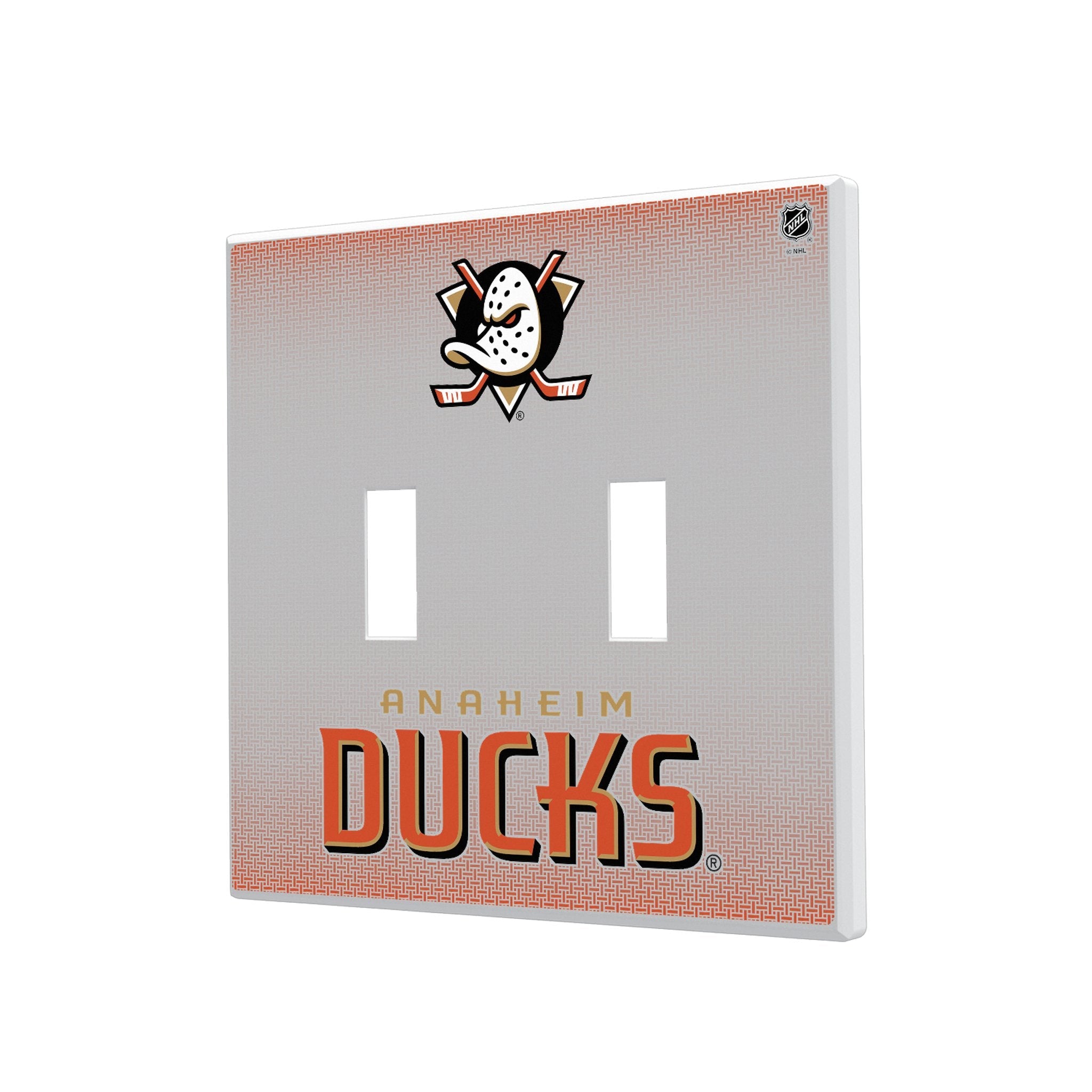 Anaheim Ducks Linen Hidden-Screw Light Switch Plate 3