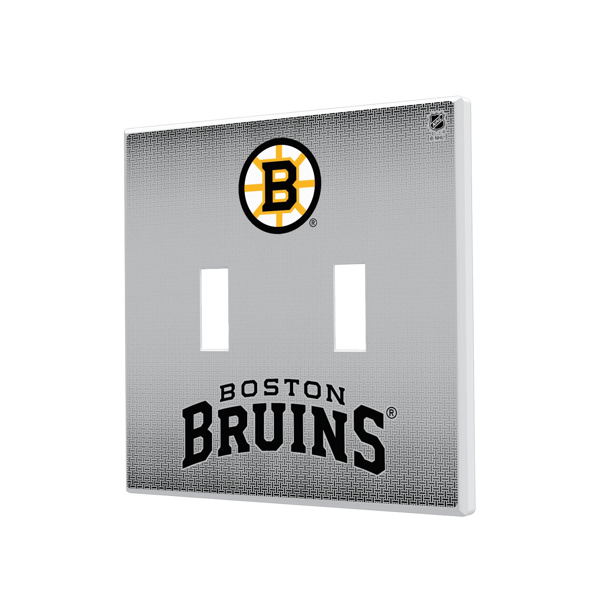 Boston Bruins Linen Hidden-Screw Light Switch Plate 3