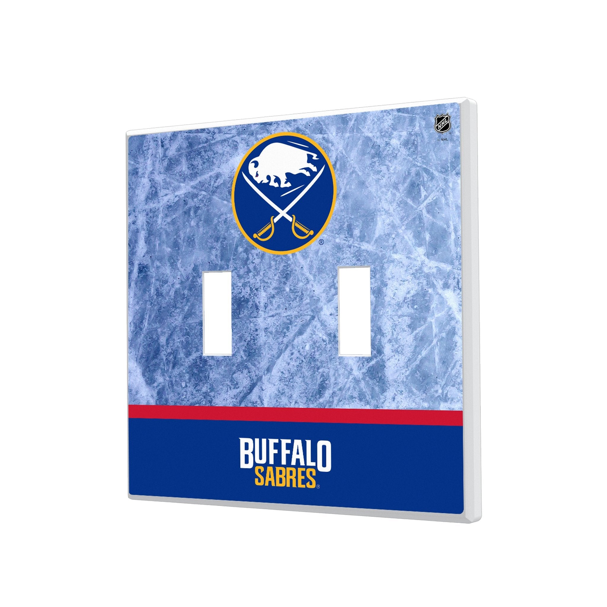 Buffalo Sabres Ice Wordmark Hidden-Screw Light Switch Plate 3