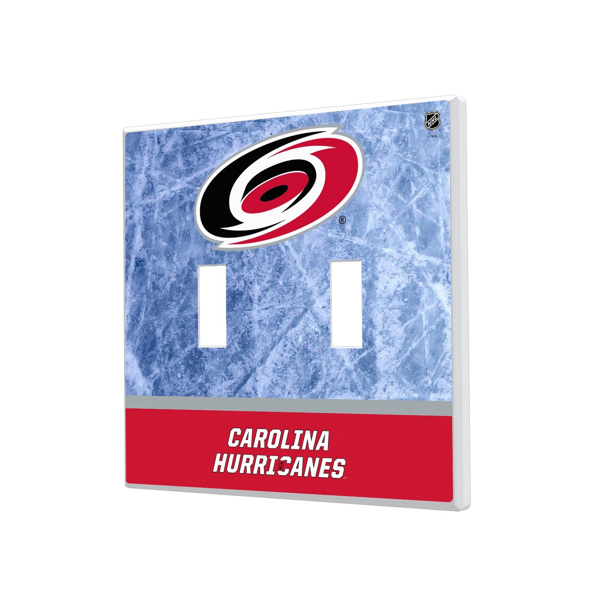 Carolina Hurricanes Ice Wordmark Hidden-Screw Light Switch Plate 3