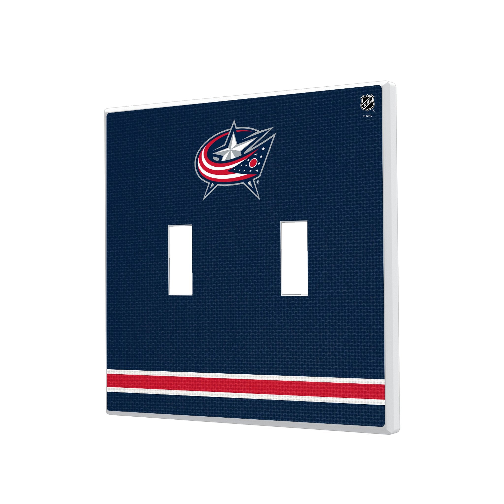 Columbus Blue Jackets Stripe Hidden-Screw Light Switch Plate 3