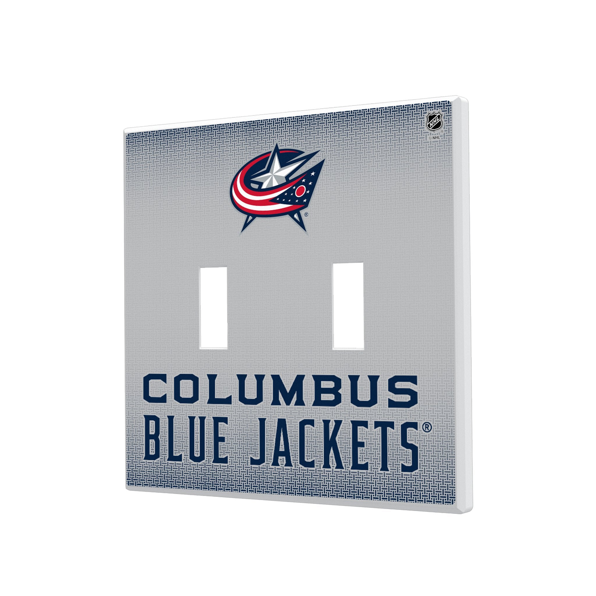 Columbus Blue Jackets Linen Hidden-Screw Light Switch Plate 3