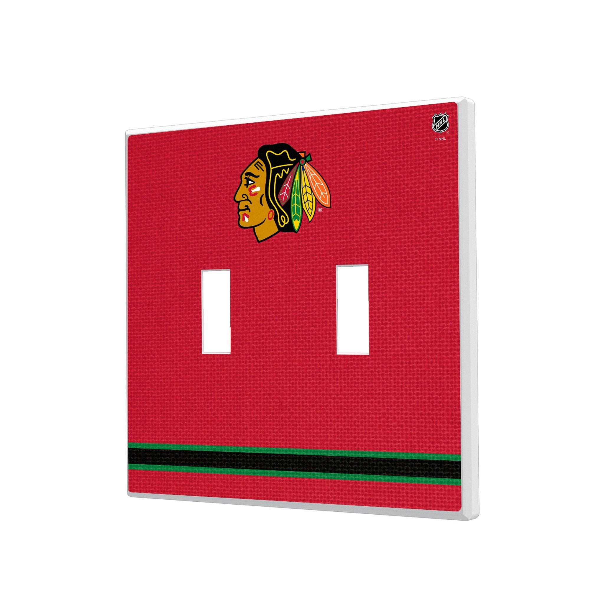 Chicago Blackhawks Stripe Hidden-Screw Light Switch Plate 3