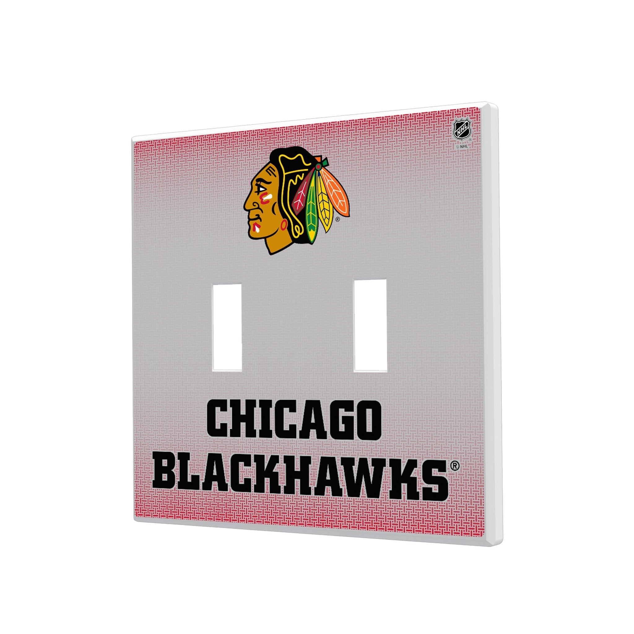 Chicago Blackhawks Linen Hidden-Screw Light Switch Plate 3