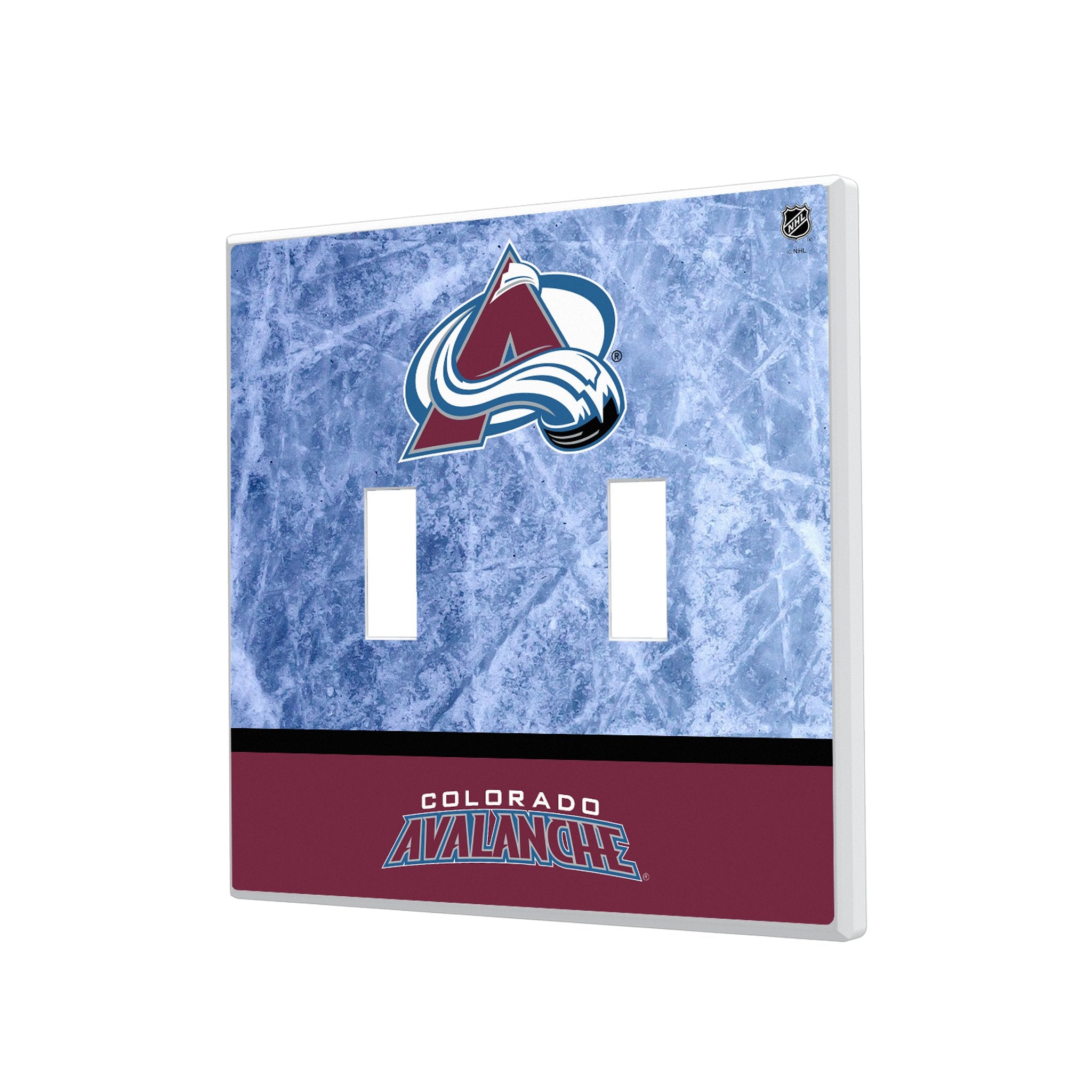 Colorado Avalanche Ice Wordmark Hidden-Screw Light Switch Plate 3