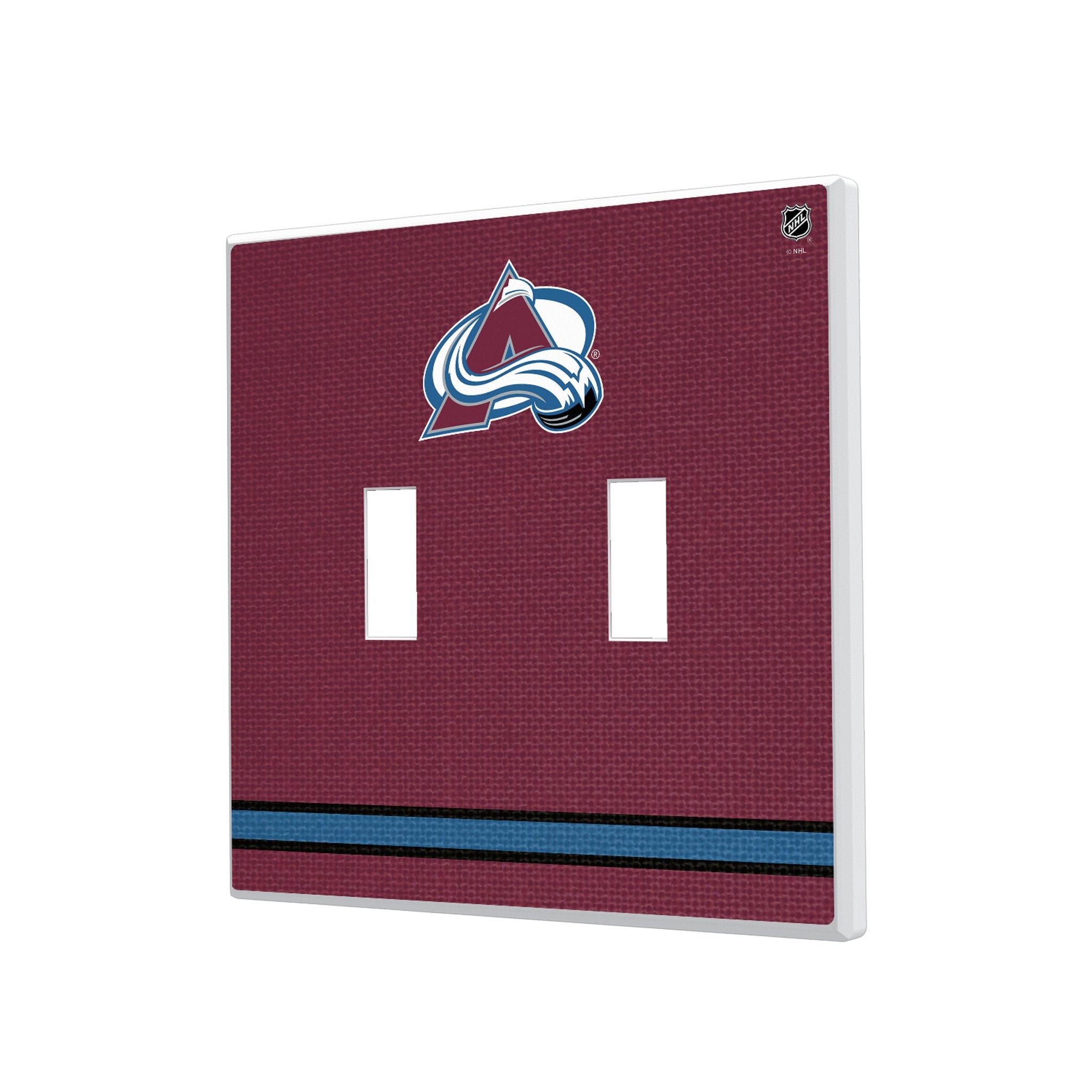 Colorado Avalanche Stripe Hidden-Screw Light Switch Plate 3