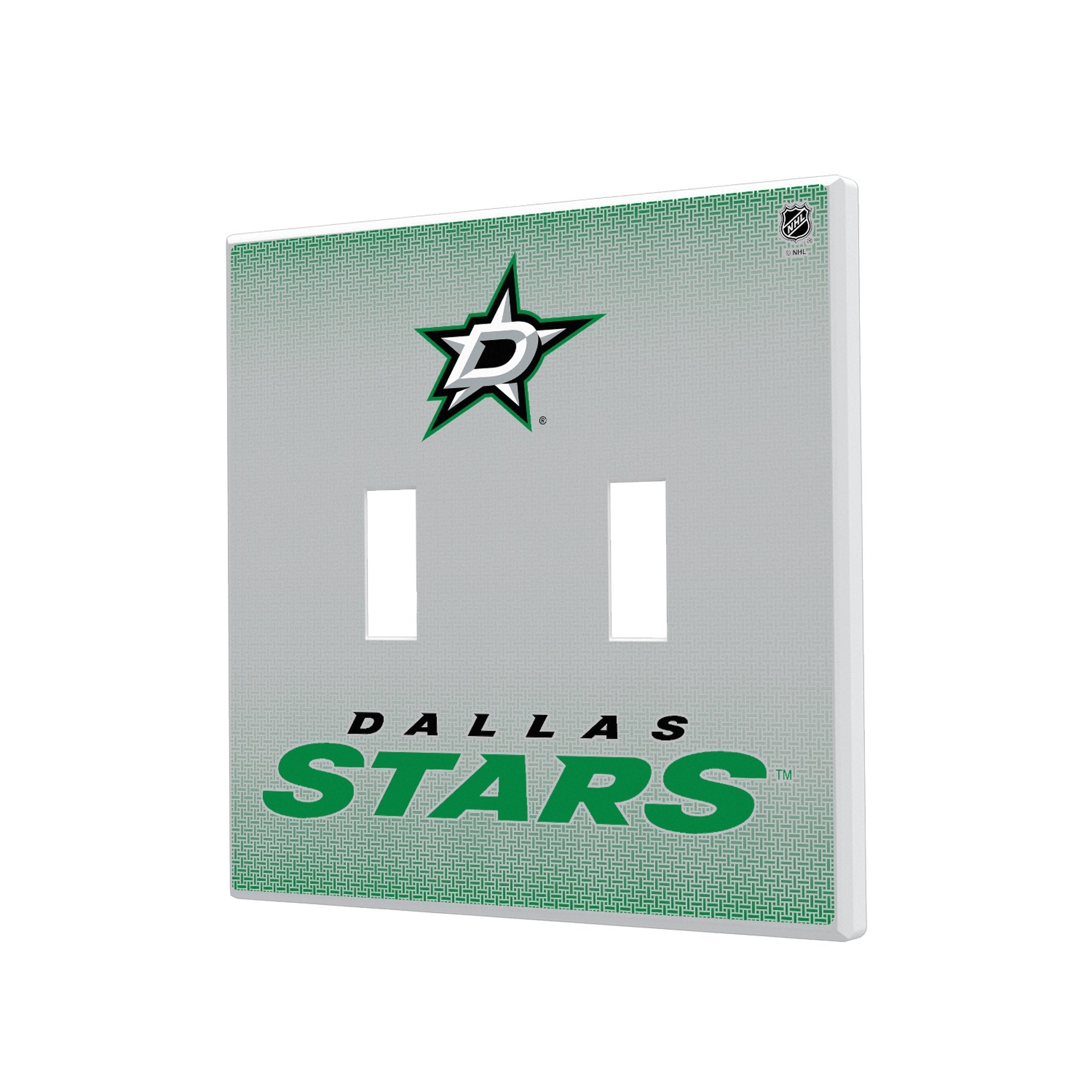 Dallas Stars Linen Hidden-Screw Light Switch Plate 3