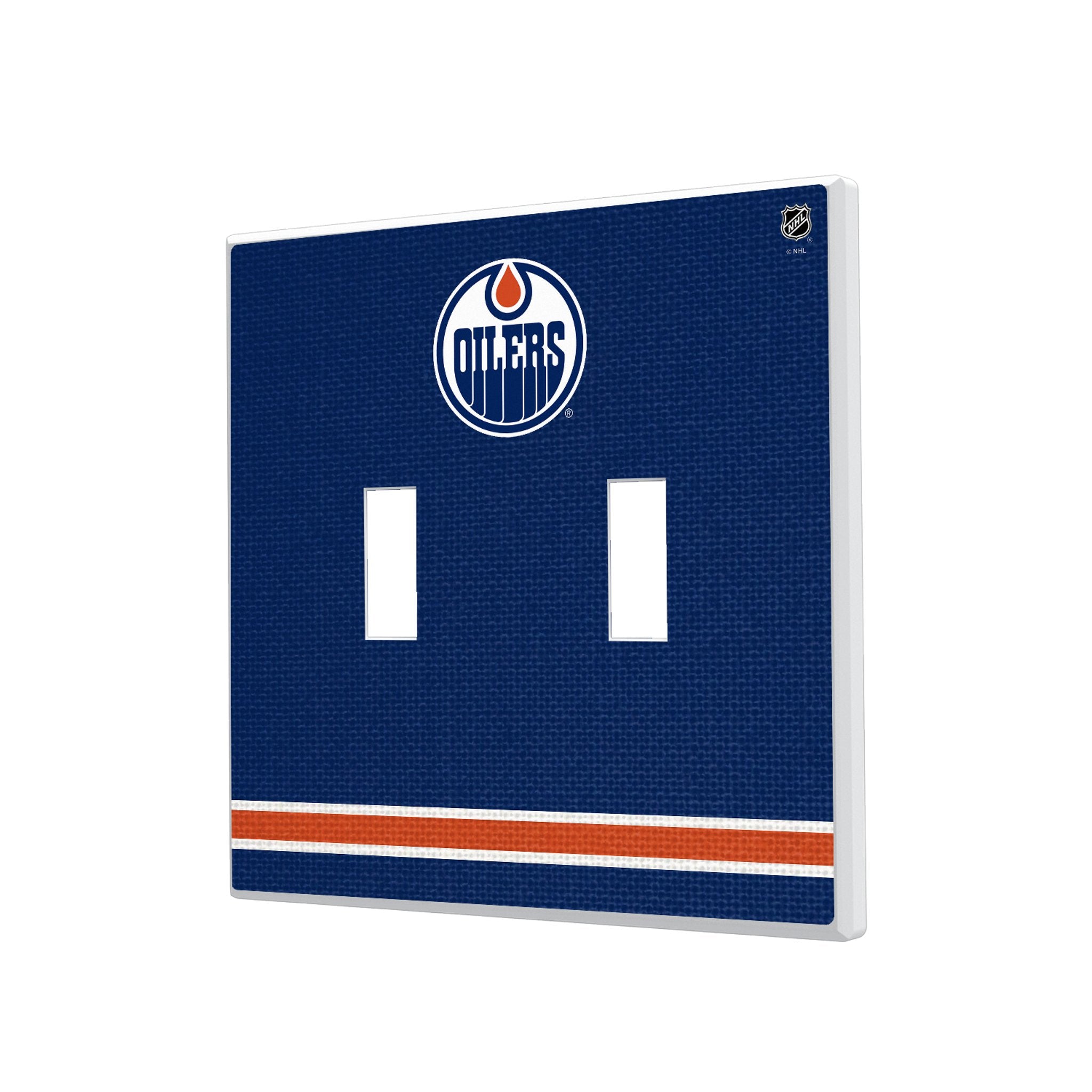 Edmonton Oilers Stripe Hidden-Screw Light Switch Plate 3