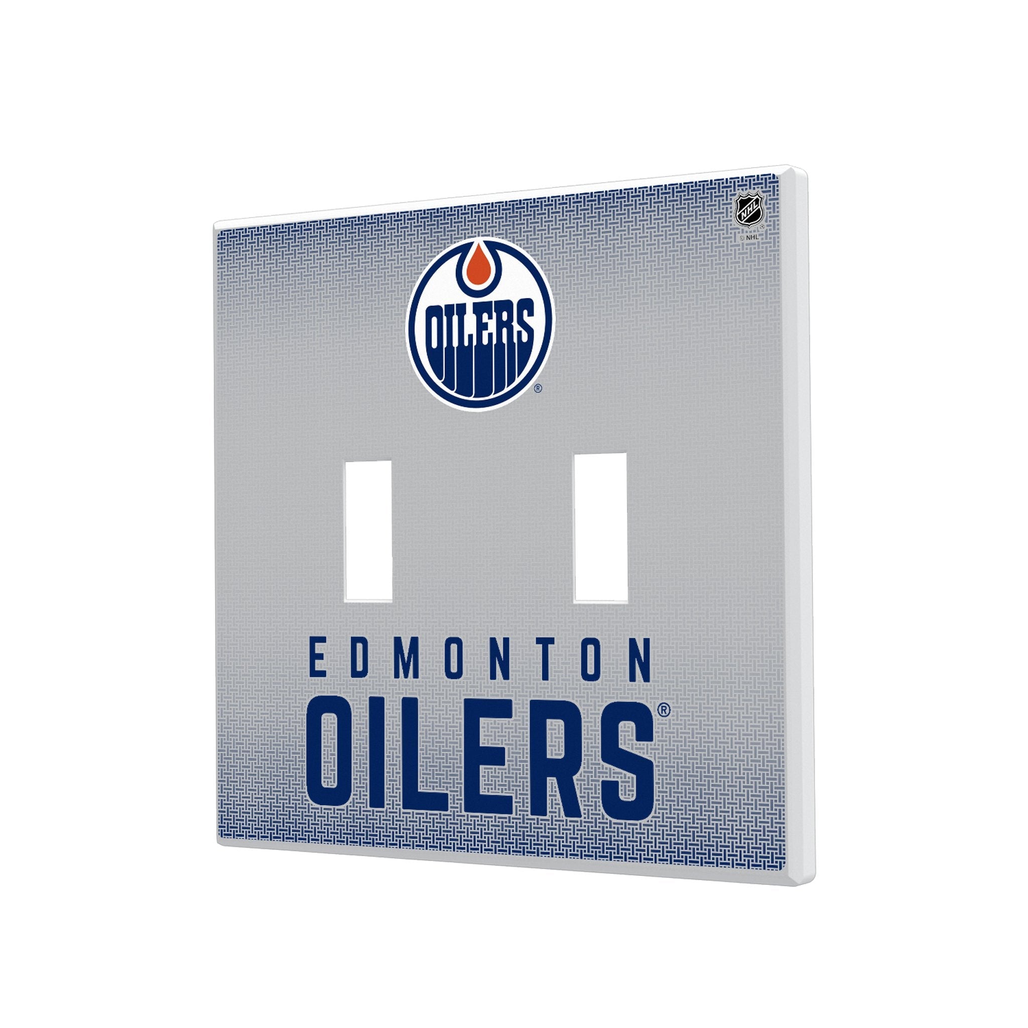 Edmonton Oilers Linen Hidden-Screw Light Switch Plate 3