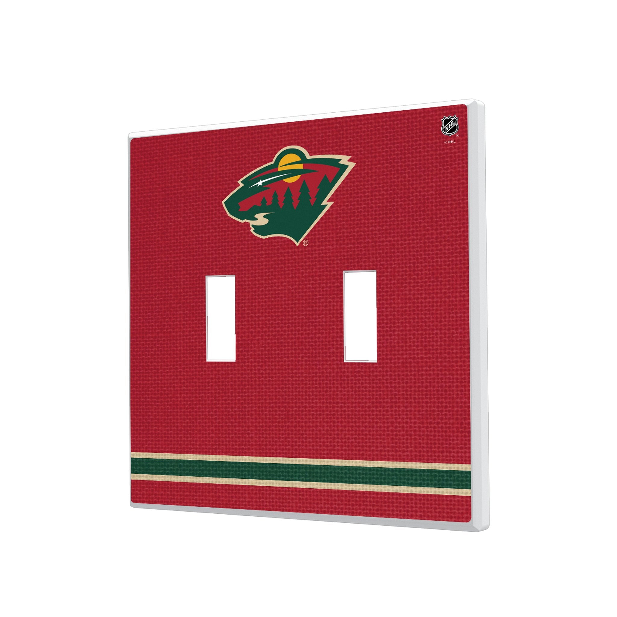 Minnesota Wild Stripe Hidden-Screw Light Switch Plate 3