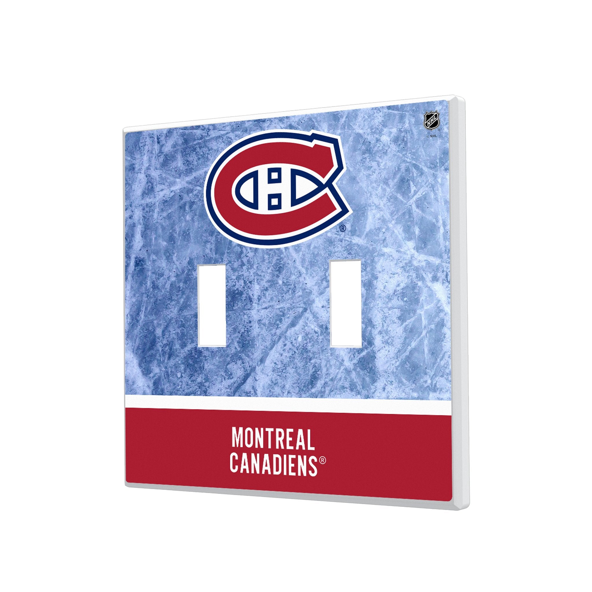 Montreal Canadiens Ice Wordmark Hidden-Screw Light Switch Plate 3