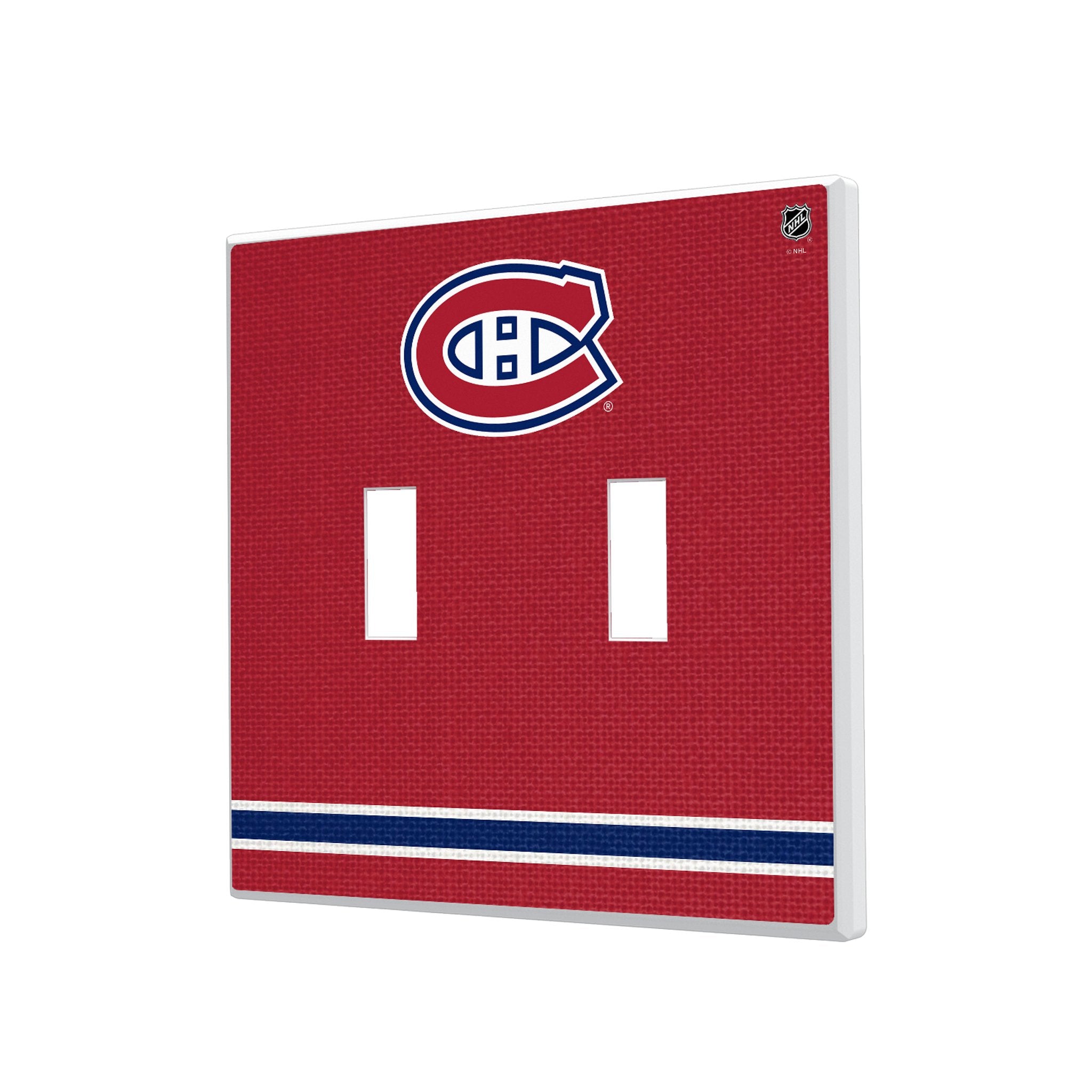 Montreal Canadiens Stripe Hidden-Screw Light Switch Plate 3
