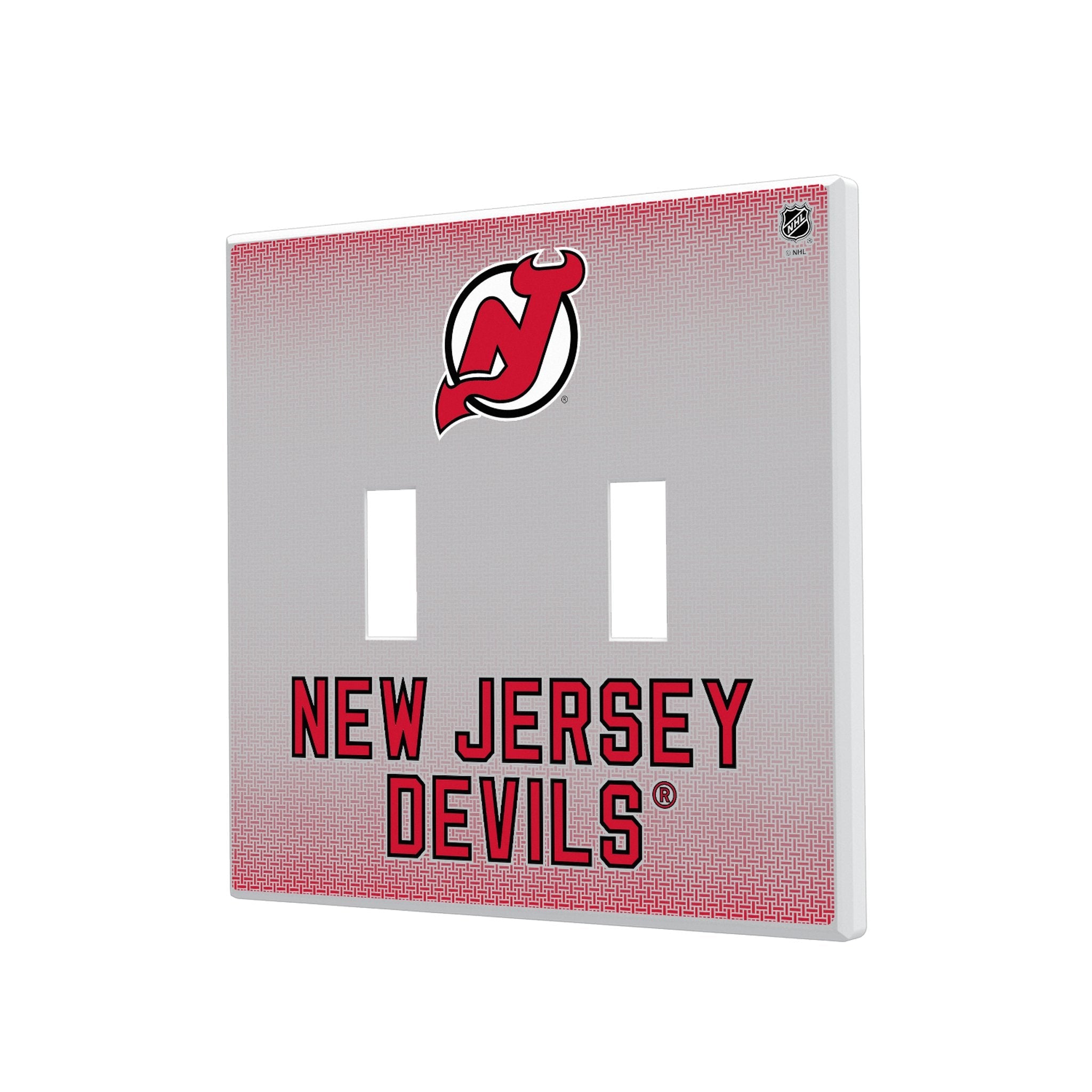 New Jersey Devils Linen Hidden-Screw Light Switch Plate 3