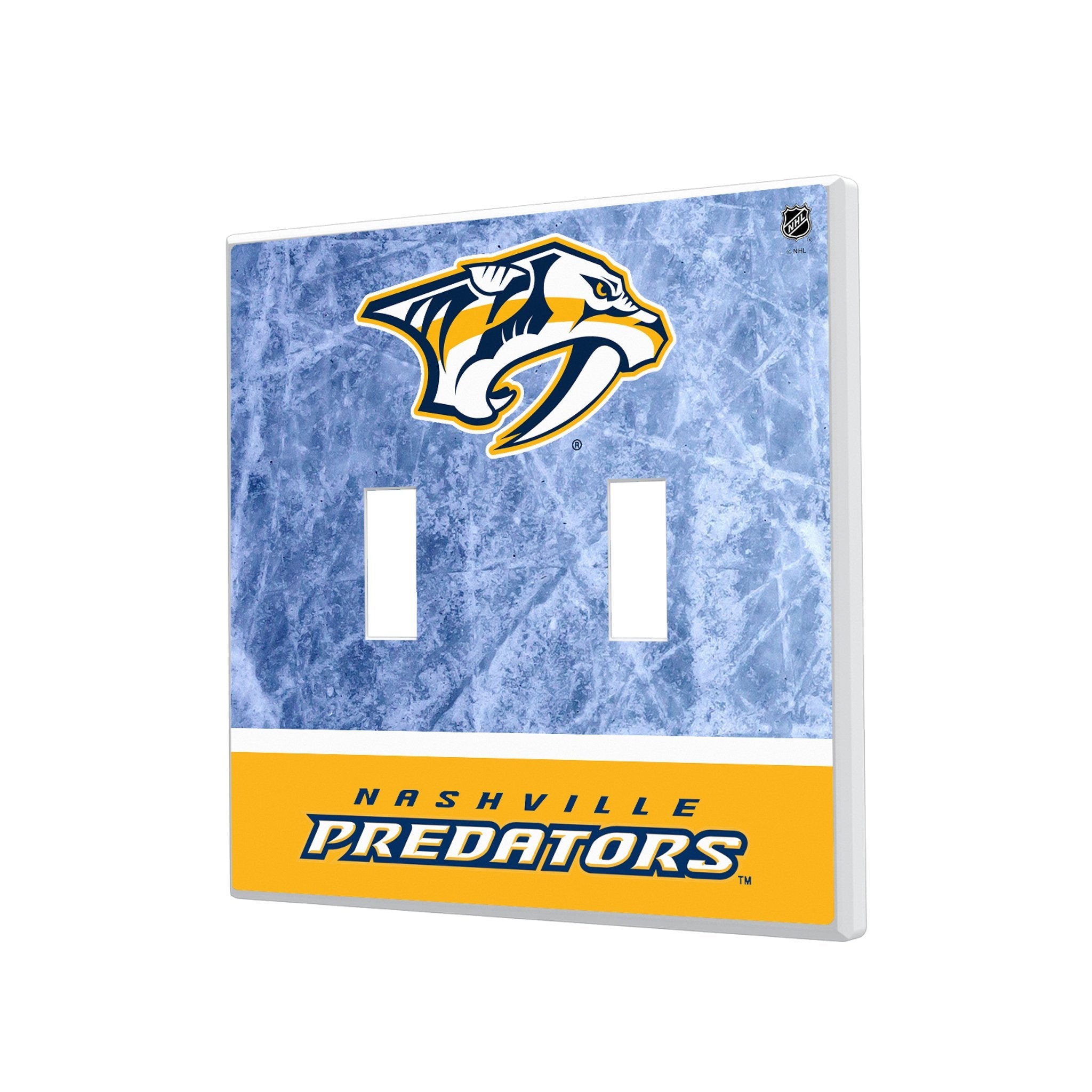 Nashville Predators Ice Wordmark Hidden-Screw Light Switch Plate 3
