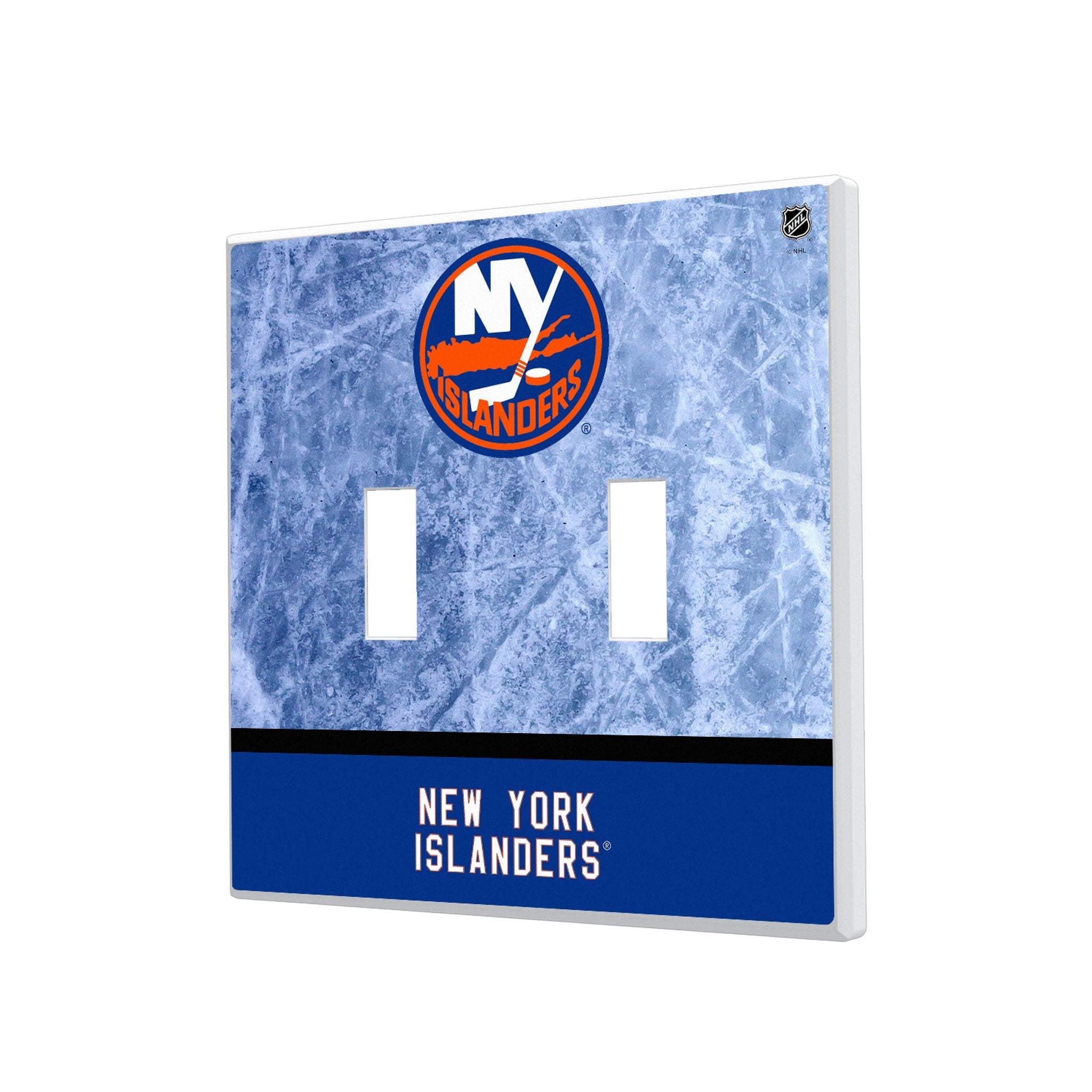 New York Islanders Ice Wordmark Hidden-Screw Light Switch Plate 3