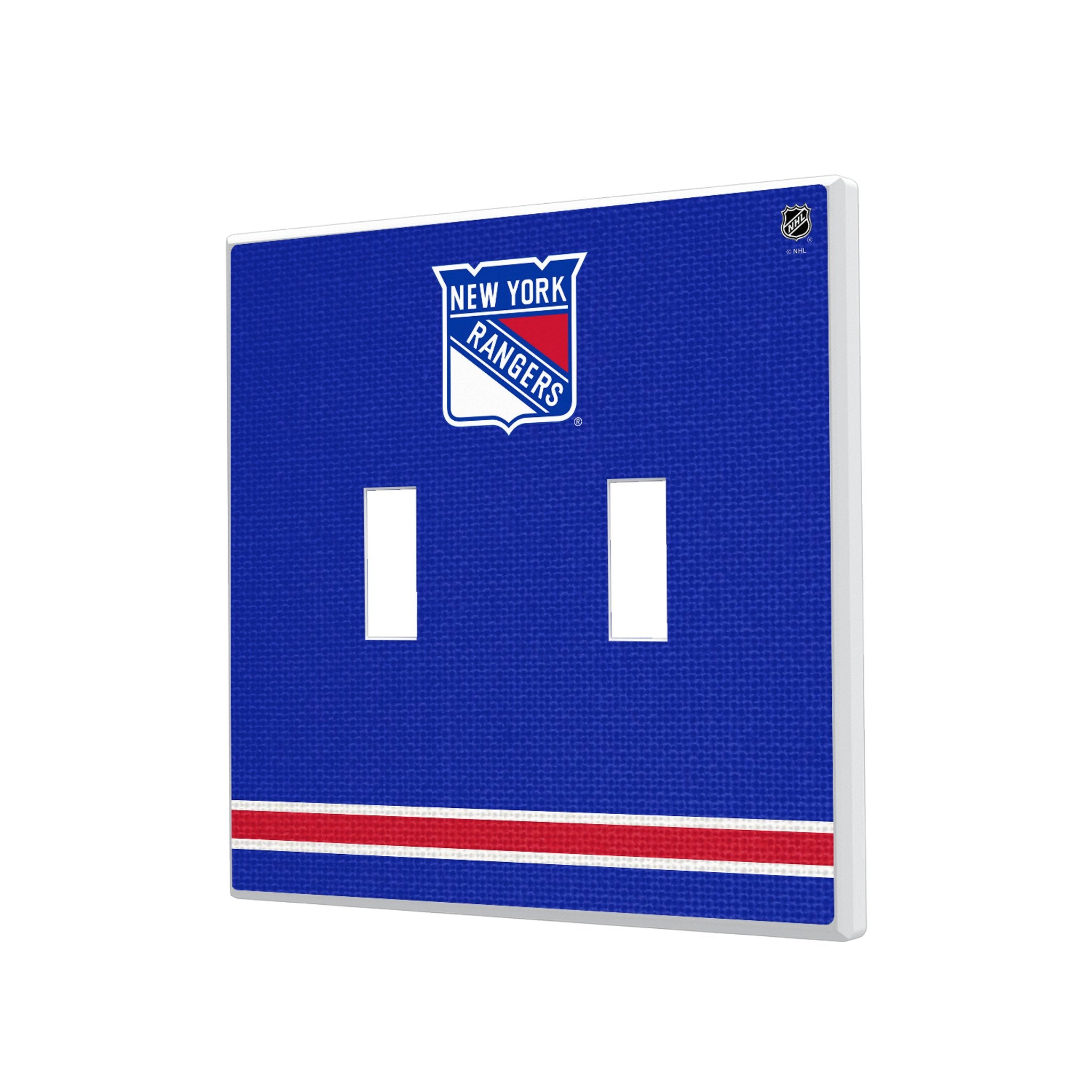 New York Rangers Stripe Hidden-Screw Light Switch Plate 3