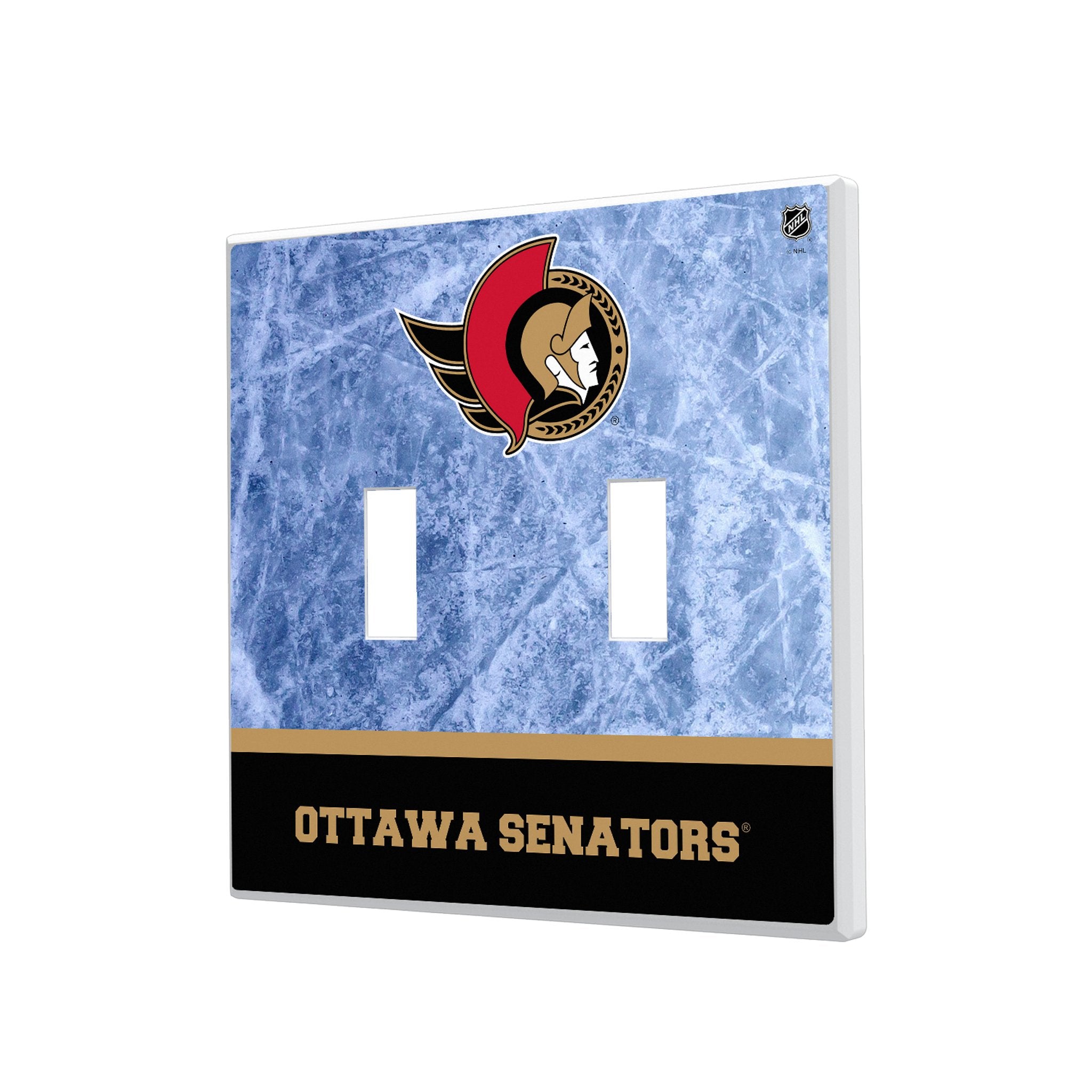 Ottawa Senators Ice Wordmark Hidden-Screw Light Switch Plate 3