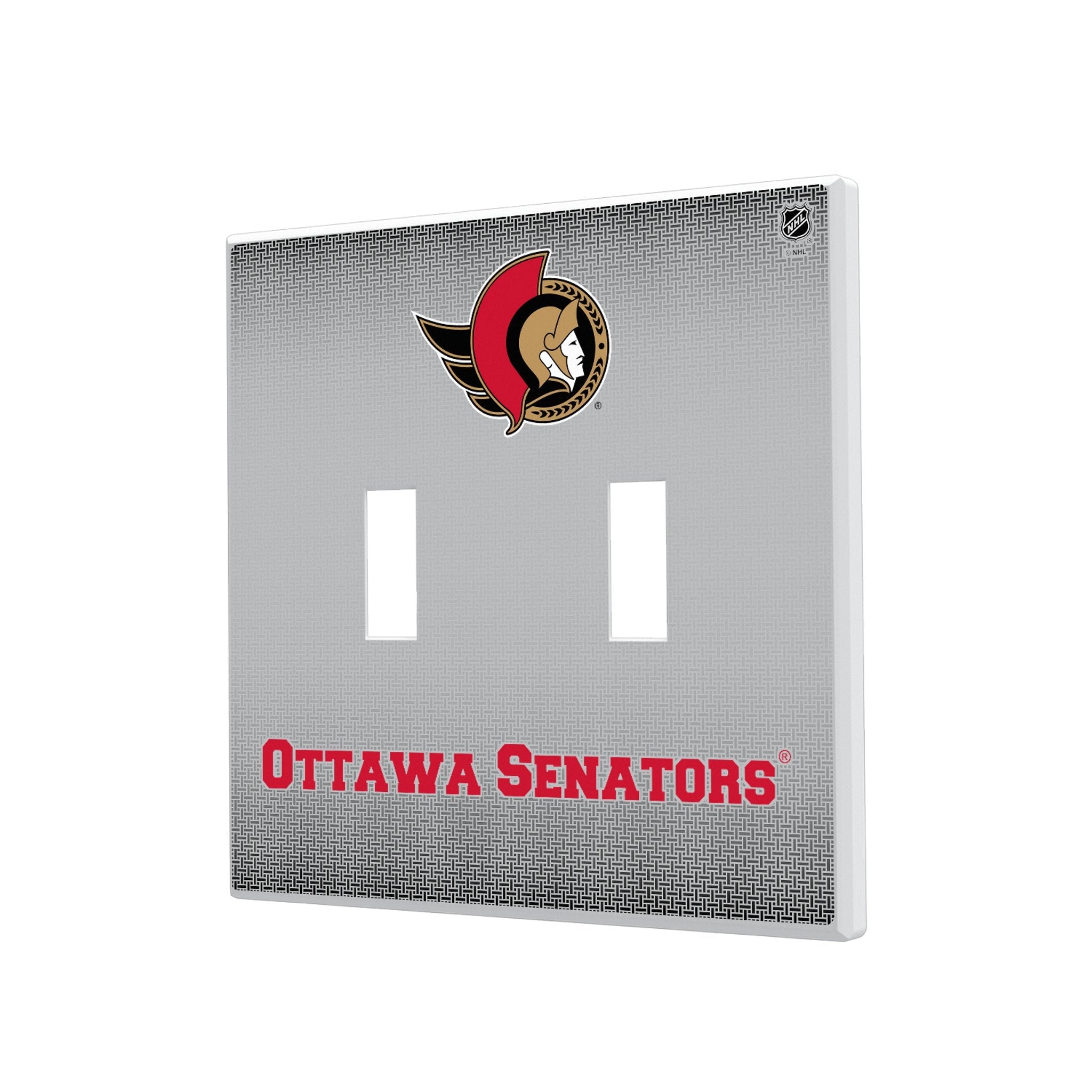 Ottawa Senators Linen Hidden-Screw Light Switch Plate 3